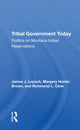 Book cover of: Tribal Government Today. By: James J. Lopach