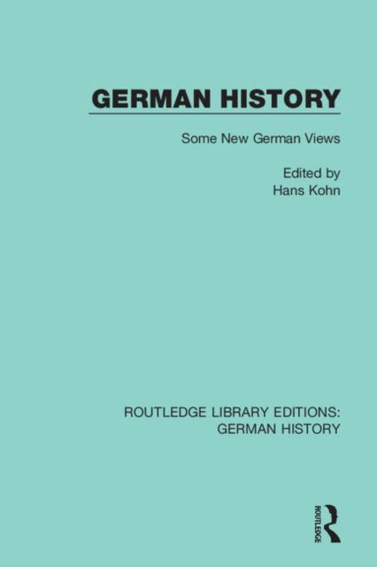Book cover of: German History. By: Hans Kohn