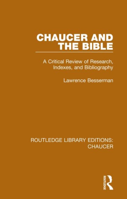 Book cover of: Chaucer and the Bible. By: Lawrence Besserman