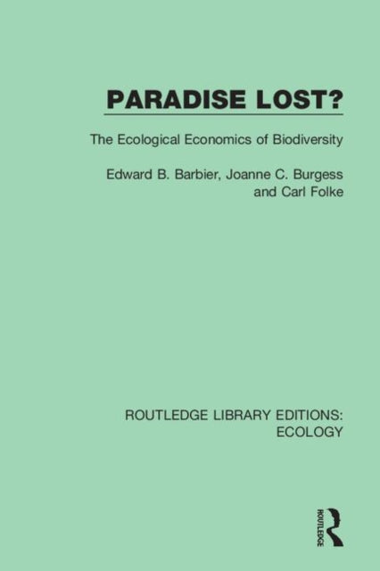 Book cover of: Paradise Lost?. By: Edward B. Barbier
