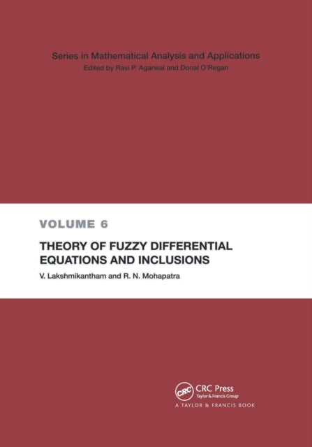Book cover of: Theory of Fuzzy Differential Equations and Inclusions. By: V. Lakshmikantham