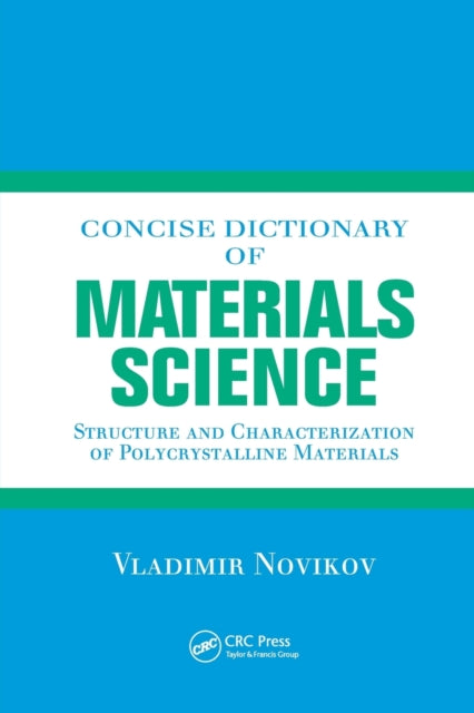 Book cover of: Concise Dictionary of Materials Science. By: Vladimir Novikov