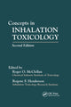 Book cover of: Concepts In Inhalation Toxicology. By: Roger O. McClellan