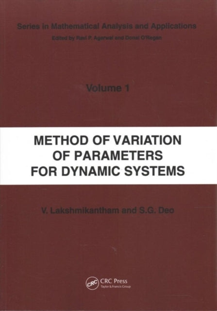Book cover of: Method of Variation of Parameters for Dynamic Systems. By: V. Lakshmikantham