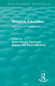 Book cover of: Distance Education. By: David Sewart