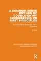 Book cover of: Common-Sense Method of Double-Entry Bookkeeping on First Principles. By: S. Dyer