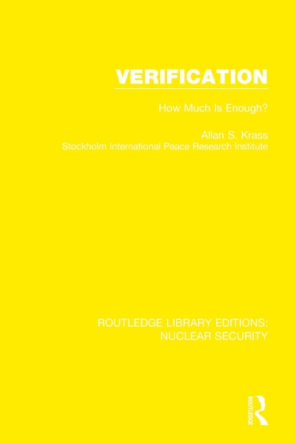 Book cover of: Verification. By: Allan S. Krass