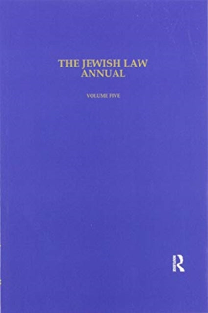 Book cover of: Jewish Law Annual Volume 5. By: Bernard S. Jackson