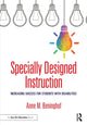 Book cover of: Specially Designed Instruction. By: Anne M. Beninghof