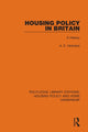 Book cover of: Housing Policy in Britain. By: A. E. Holmans