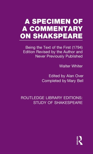 A Specimen of a Commentary on Shakspeare