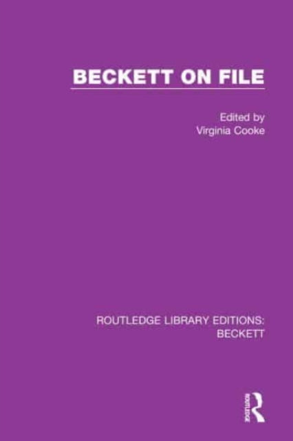 Book cover of: Routledge Library Editions: Beckett