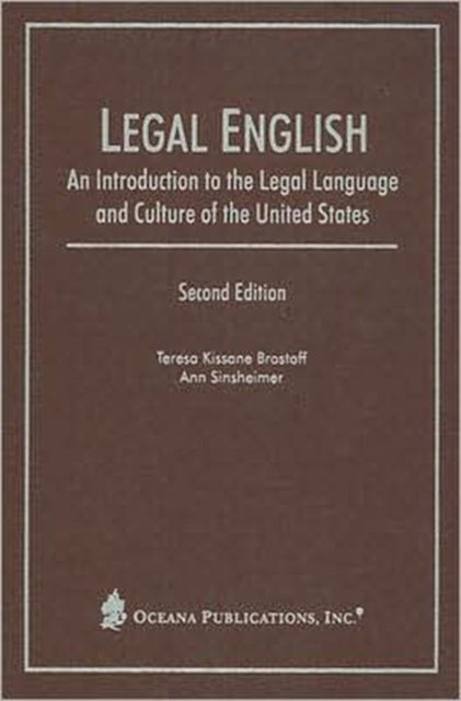 Book cover of: Legal English. By: Teresa Brostoff