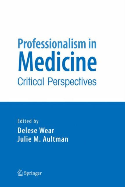 Book cover of: Professionalism in Medicine