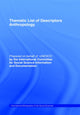 Book cover of: Thematic List of Descriptors - Anthropology