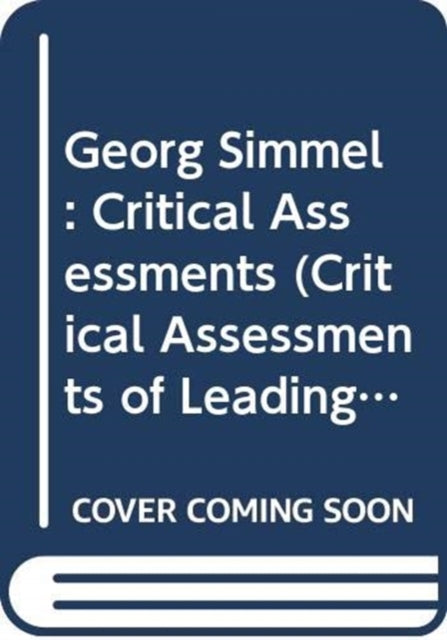 Book cover of: Georg Simmel. By: David Frisby