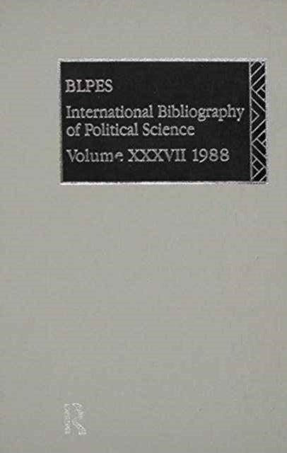 Book cover of: IBSS: Political Science: 1988 Volume 37. By: British Library