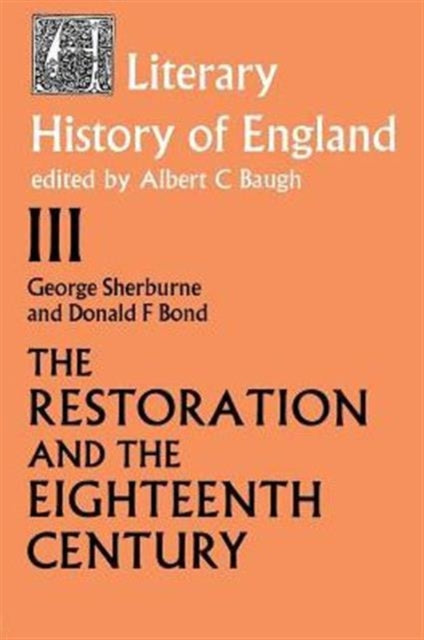 Book cover of: Literary History of England. By: Donald F. Bond: