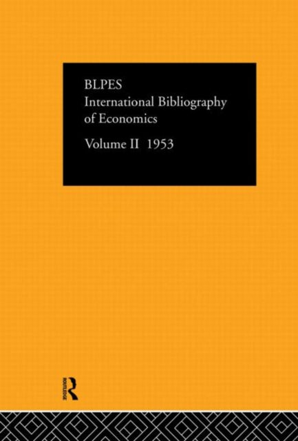 Book cover of: Intl Biblio Econom 1953 Vol 2. By: Commit Social Science Doc Staff