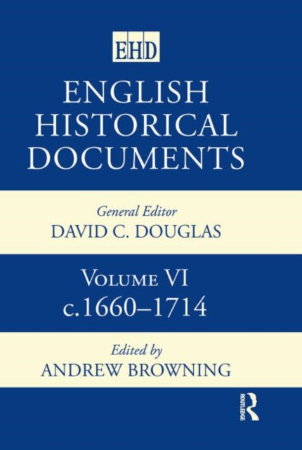 Book cover of: English Historical Documents. By: Andrew Browning