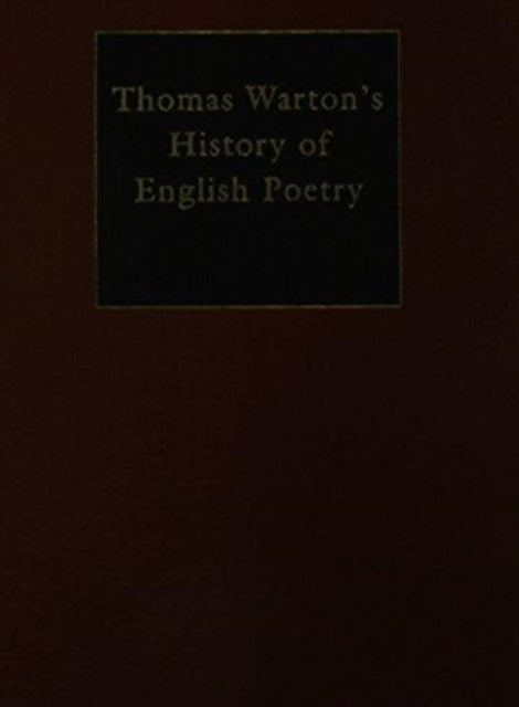 Book cover of: Warton's History of English Poetry. By: David Fairer