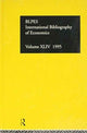 Book cover of: IBSS: Economics: 1995 Vol 44. By: Brit Lib Pol &