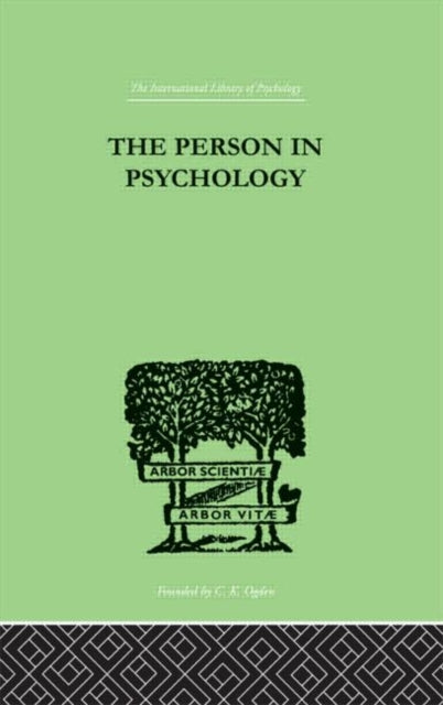 Book cover of: Person In Psychology. By: PAUL LAFITTE
