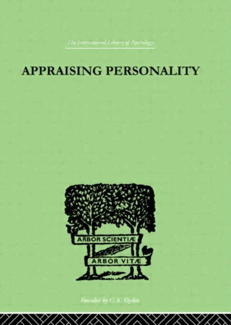 Book cover of: Appraising Personality. By: Molly Harrower