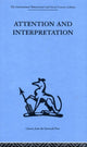 Book cover of: Attention and Interpretation. By: W. R. Bion