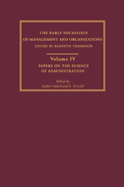 Book cover of: Papers on the Science of Administration. By: Luther Gulick