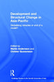 Book cover of: Development and Structural Change in Asia-Pacific. By: M. Andersson