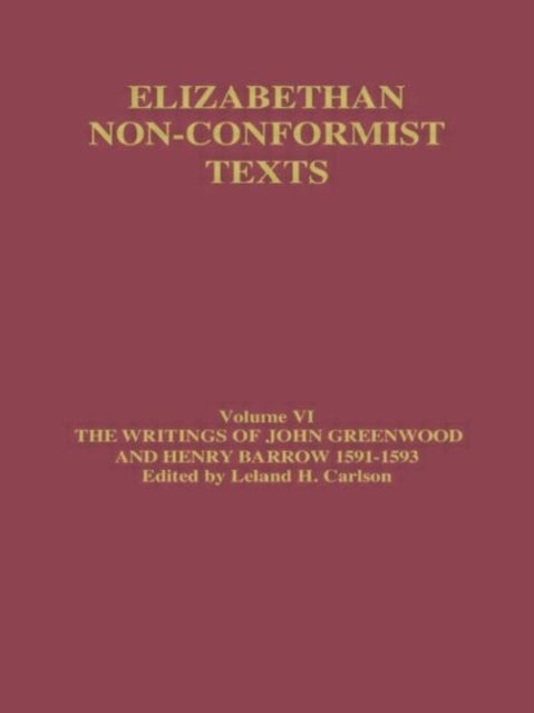 Book cover of: Writings of John Greenwood and Henry Barrow 1591-1593. By: John Greenwood