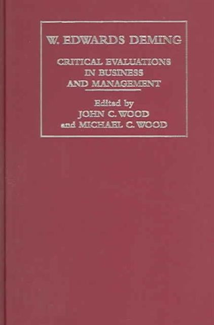 Book cover of: W.E. Deming. By: John C. Wood