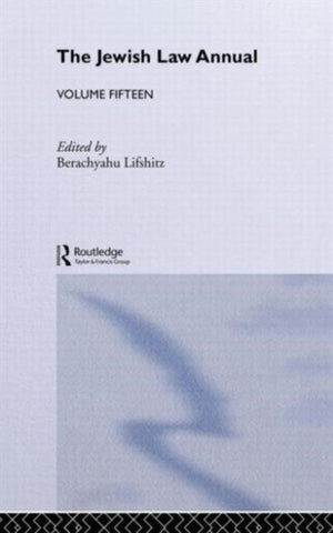 The Jewish Law Annual Volume 15