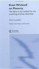 Book cover of: Knut Wicksell on the Causes of Poverty and its Remedy