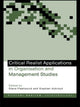 Book cover of: Critical Realist Applications in Organisation and Management Studies