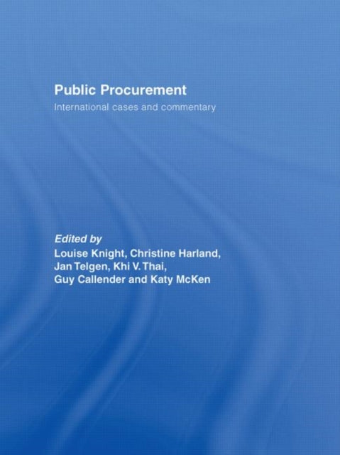 Book cover of: Public Procurement. By: Knight/Harland/
