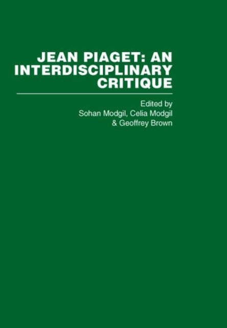 Book cover of: Jean Piaget