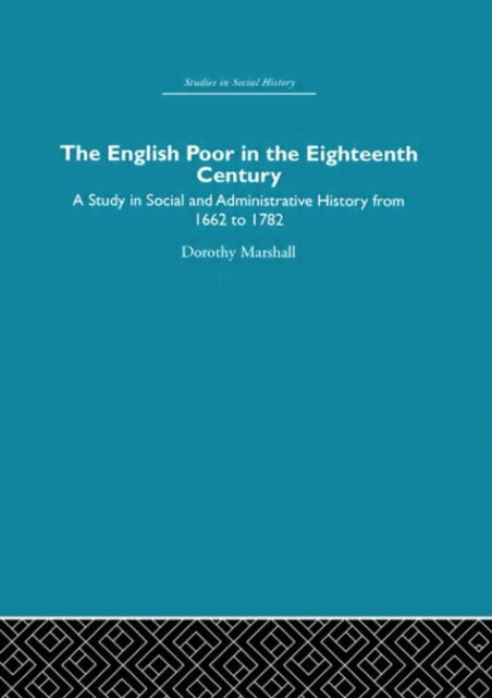 Book cover of: English Poor in the Eighteenth Century. By: Marshall
