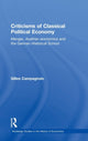 Book cover of: Criticisms of Classical Political Economy. By: Gilles Campagnolo