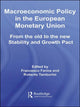 Book cover of: Macroeconomic Policy in the European Monetary Union. By: Frances Farina