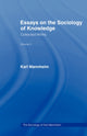 Book cover of: Essays on the Sociology of Knowledge. By: Karl Mannheim