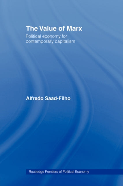 Book cover of: Value of Marx. By: Alfredo S Filho