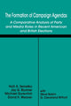 Book cover of: Formation of Campaign Agendas. By: Holli A. Semetko
