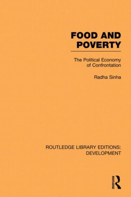 Book cover of: Food and Poverty. By: Radha Sinha