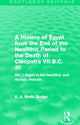 Book cover of: History of Egypt from the End of the Neolithic Period to the Death of Cleopatra VII B.C. 30 (Routledge Revivals). By: E. A. Wallis Budge