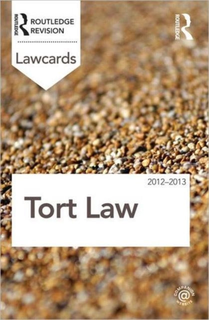 Book cover of: Tort Lawcards 2012-2013. By: Routledge