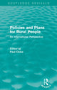 Book cover of: Policies and Plans for Rural People (Routledge Revivals). By: Paul Cloke
