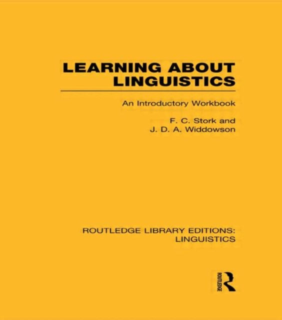 Book cover of: Learning about Linguistics. By: F. C. Stork