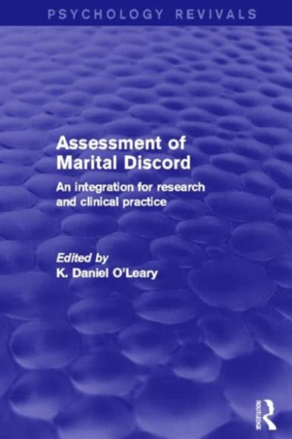 Book cover of: Assessment of Marital Discord (Psychology Revivals). By: K. Daniel O'Leary
